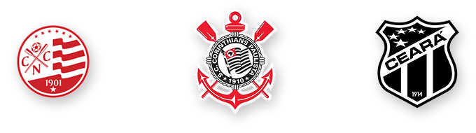 Logos dos principais clubes de futebol patrocinados pelo Esportes Gaming Brasil